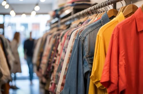vetements sur cintres